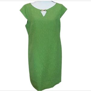 Jessica Howard lime green shift dress size 14
